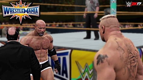 Goldberg Vs Brock Lesnar Wwe Universal Championship Match Wwe 2k17