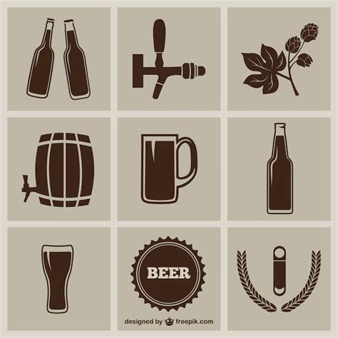 Pack De Iconos De Cerveza Vector Gratis