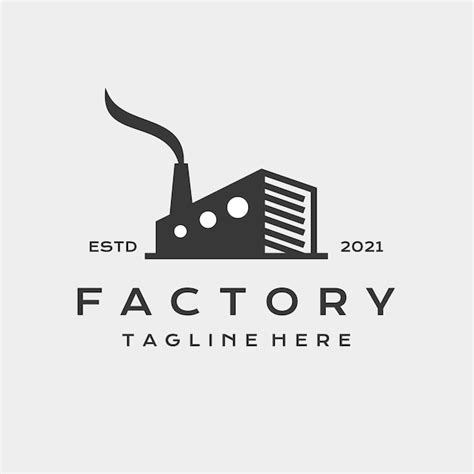 Premium Vector | Factory building logo design. Modern industrial logo design