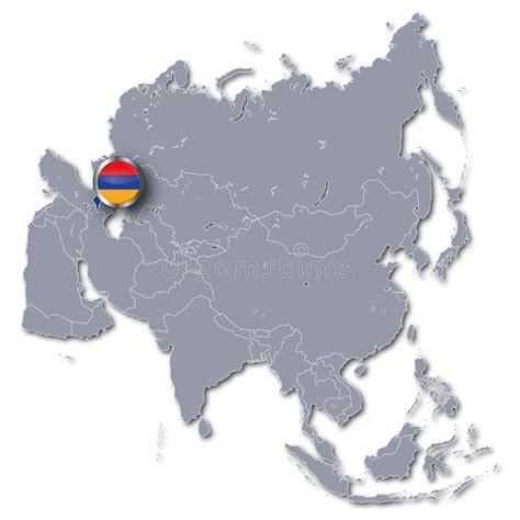 Armenia On Map Of Asia Stock Illustration Illustration Of Atlas