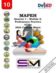 MAPEH MUSIC 10 Q1 MOD2 1 Pdf 10 MAPEH Quarter 1 Module 2