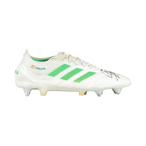 Cesar Azpilicuetas Adidas Copa Boots Whitegreen Personalised Match