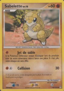 Sabelette 96 123 Diamant et Perle Trésors Mystérieux carte Pokemon