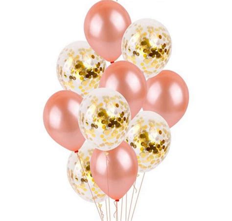 20pcs Rose Gold Party Balloon Gold Confetti Balloon For Girls Etsy