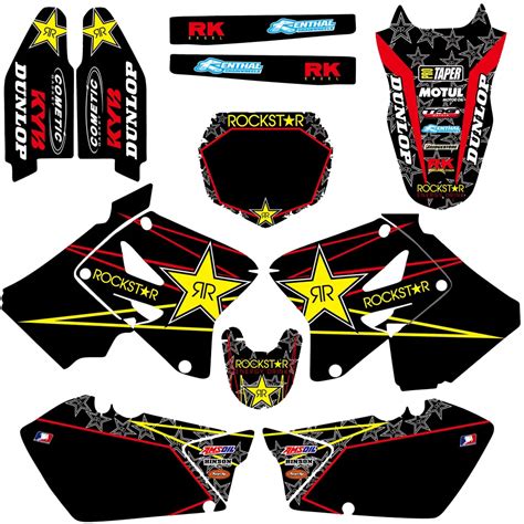 New Matching Motorcycle Graphic Decals Kit For Suzuki Rm125 Rm250 Rm