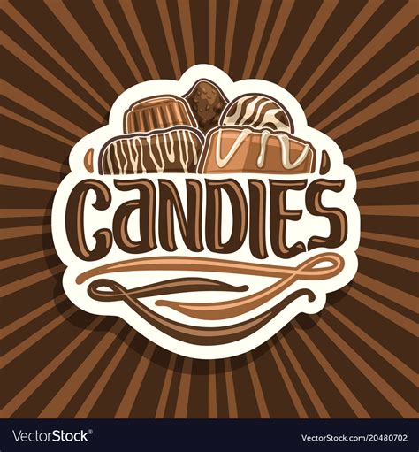 Logo for chocolate candy Royalty Free Vector Image