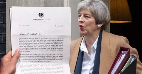 Theresa May S Brexit Letter What It Says And What It Means As Prime