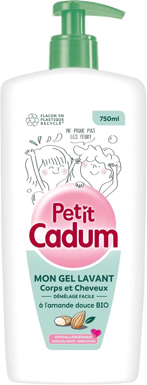 Petit Cadum Gel Lavant Corps et Cheveux à l Amande Douce Bio 750 ml