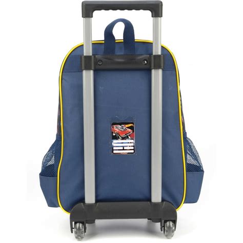 Mochila Escolar Infantil Rodinhas Hot Wheels Azul Luxcel