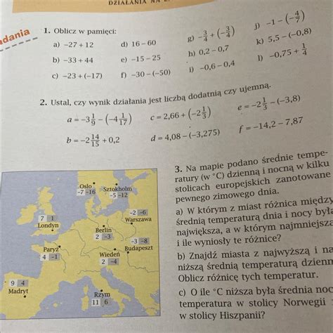 e 2 Ustal czy wynik działania jest liczbą dodatnią czy ujemną 2 35