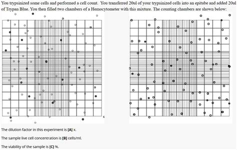 SOLVED You Trypsinized Some Cells And Performed A Cell Count You