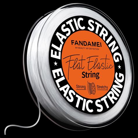 Fandamei Elastic String For Bracelets 07mm Stretchy Bracelet String Flat Cord