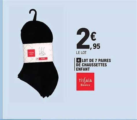 Promo Lot De Paires De Chaussettes Enfant Tissaia Basics Chez E