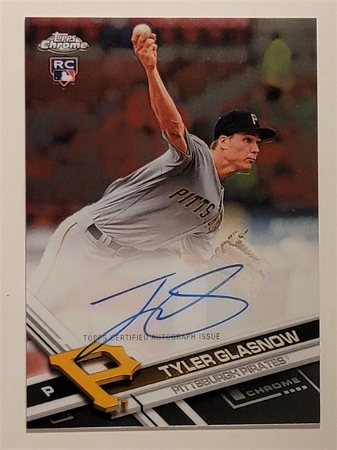 Topps Chrome Rookie Autographs Ra Tg Tyler Glasnow Au Rc For