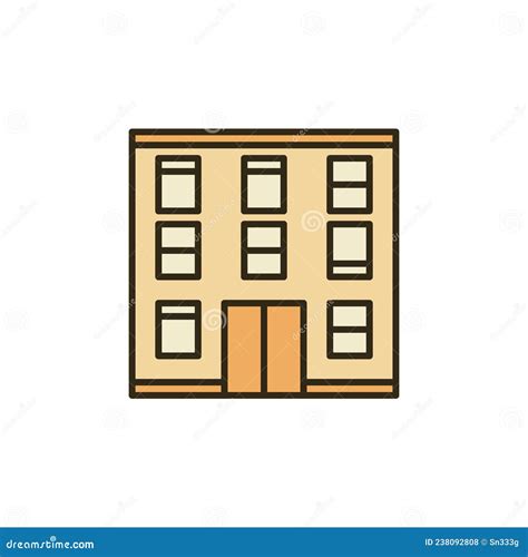 Multi Storey Building Vector Concept Colored Icon Or Sign Stock Vector