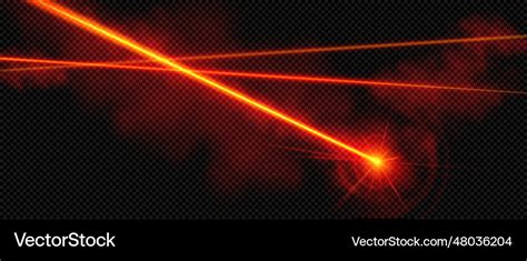 Transparent red laser light beam effect Royalty Free Vector