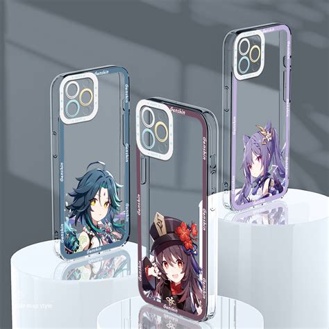 Jizetin For Infinix Smart Hot I Back Cover Crystal Transparent Genshin Impact For Girls Soft