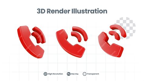 Premium Psd 3d Illustration Phone Call Ringing Icon For Web Mobile