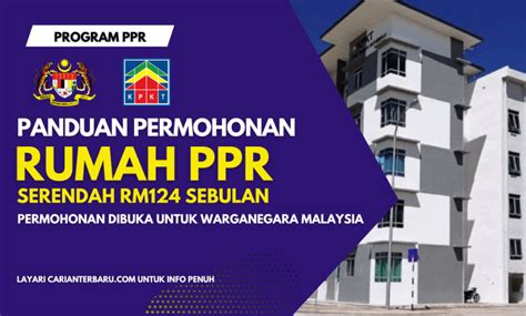 Panduan Permohonan Rumah PPR Serendah RM124 Sebulan - Carianterbaru