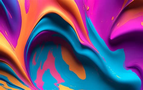 Premium AI Image | A colorful liquid abstract background