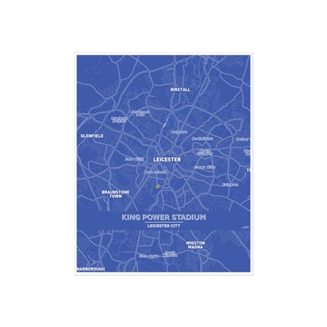 Leicester City Fc King Power Stadium Map Poster Print Etsy