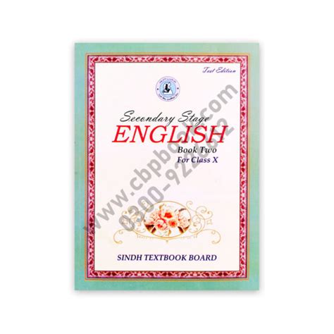 Secondary Stage English Book Two For Class X Sindh Textbook Board