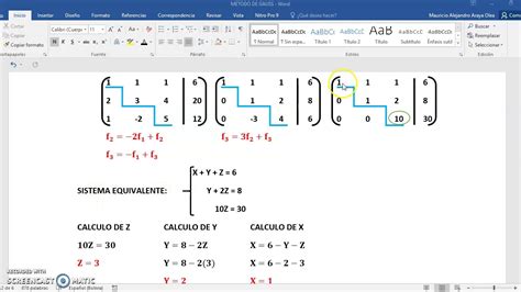 Operaciones Elementales En El Metodo De Gauss Youtube