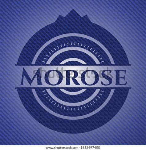 Morose Badge Denim Texture Vector Illustration Stock Vector Royalty