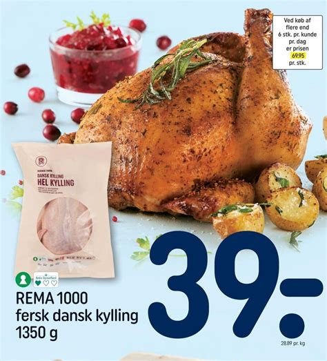 REMA 1000 Fersk Dansk Kylling 1350 G Tilbud Hos Rema 1000