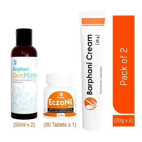 Barphani Trio Skinmate Oil Eczonil Tablet And Barphani Cream Combo