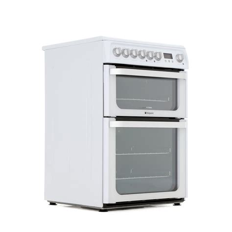 Hotpoint Hae60ps Freestanding 60cm Ceramic Electric Cooker With Double Oven White Affordable