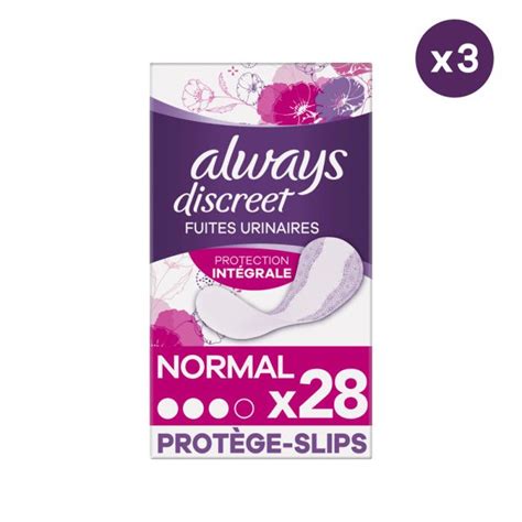 3x28 Protège Slips pour Fuites Urinaires Always Discreet Cdiscount