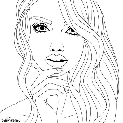 Girl Face Coloring Pages Printable