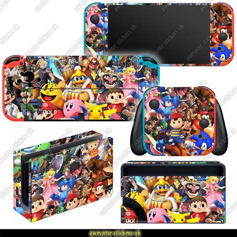 Nintendo Switch OLED skins 016 - SUPER SMASH BROS - Awesome Stickers UK