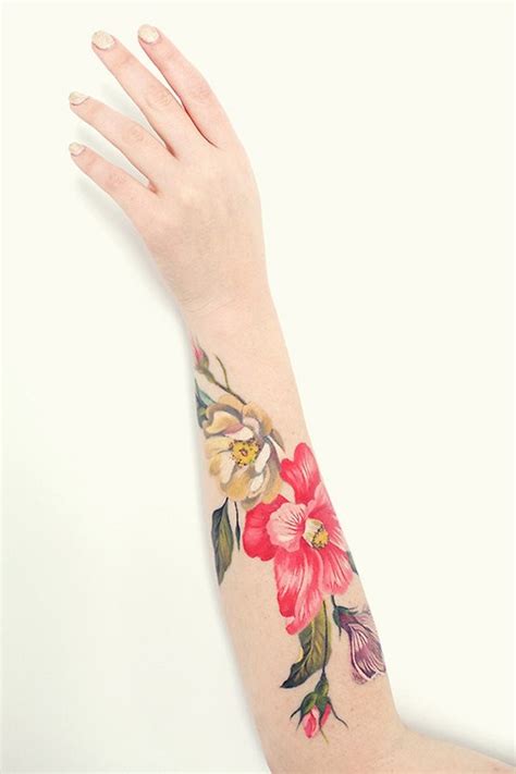 Beautiful Flowers Forearm Tattoo Tattooimages Biz