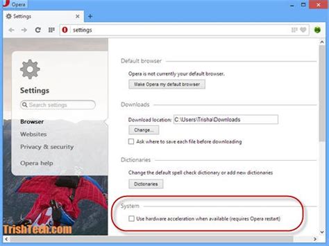 Disable Hardware Acceleration In Opera Browser