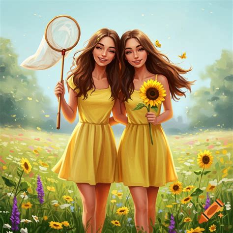 Female twins on Craiyon