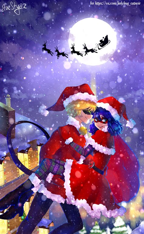 Merry Christmas By Avestyaz On Deviantart Miraculous Ladybug