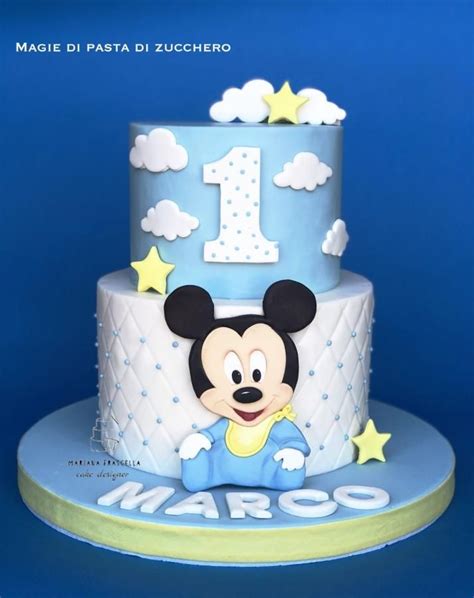 Blue Mickey Mouse Cake