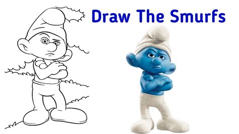 How To Draw The Smurfs Draw Cartoon Characters Drawing School