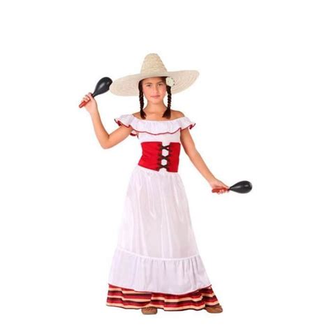 D Guisement Mexicain Pour Fille Atosa Robe Multicolore Enfant