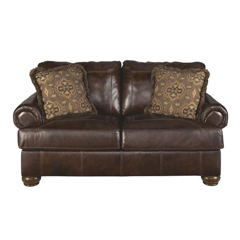 Signature Design by Ashley Heath Leather Loveseat & Reviews | Wayfair