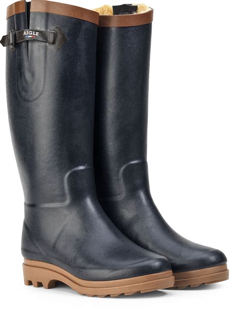 Aigle Aiglentine Fur Marineambre Women S Boots And Ankle Boots