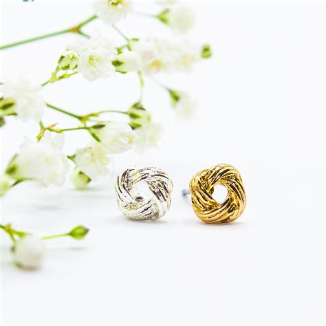 Silver / Gold Love Knot Earrings for Sensitive Ears