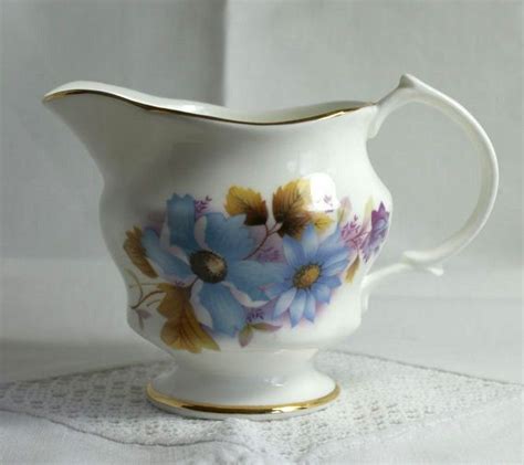 Arklow Blue Flowers Bone China Milk Jugcreamer Made In Etsy Milk