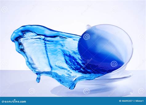 Splash Blue Water Cup Stock Photo - Image: 46695337