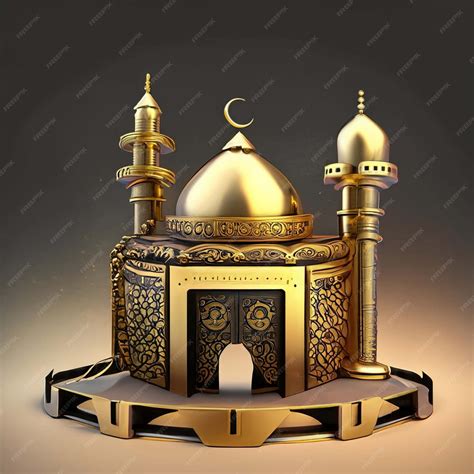 Premium AI Image | golden mosque