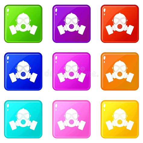 Respirator Icons Set Stock Vector Illustration Of Industry 96294441