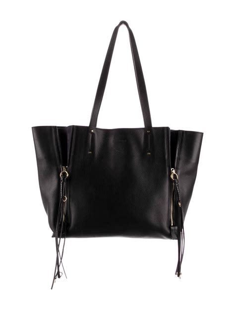 Chloé Suede Leather Milo Tote Black Totes Handbags Chl251196 The