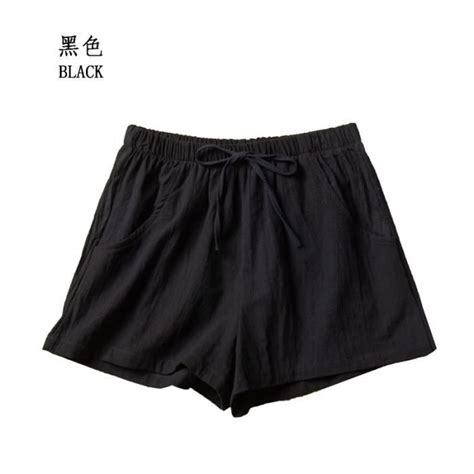 Vêtements lingerie Short en lin décontracté pour femme short d entraînement en coton pantalon